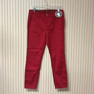 Curve Appeal Mid-Rise Minimalist Denim Jegging Red Women’s Size 10/30